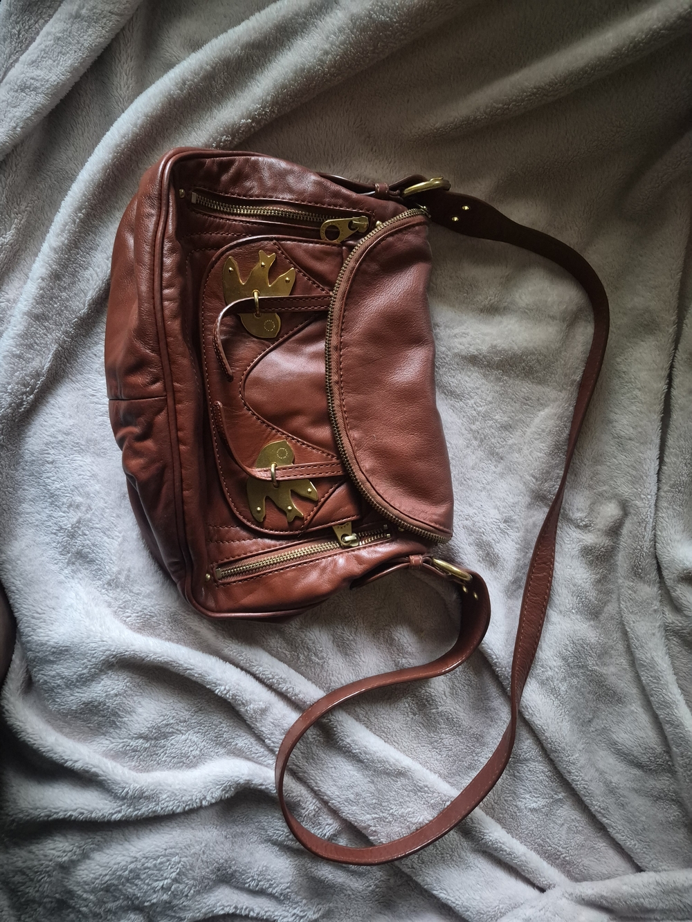 Marc By Marc Jacobs Rusty Orangey-red Petal To The Metal Natasha Bag